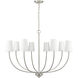 Kandor 8 Light 38 inch Brushed Nickel Chandelier Ceiling Light